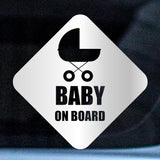 Baby On Board Sign - Baby in Car Awareness Warning Sign Vinyl Sticker for Car Trucks Vehicle Decal Sticker Window Décor