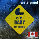 Baby On Board Sign - Baby in Car Awareness Warning Sign Vinyl Sticker for Car Trucks Vehicle Decal Sticker Window Décor