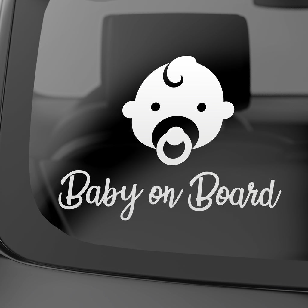Baby On Board Sign - Baby in Car Awareness Bright Warning Sign Vinyl Sticker for Car Trucks Vehicle Decal Sticker Window Décor