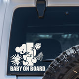 Baby On Board Sign - Koala Bear on Board Bright Warning Sign Vinyl Sticker for Car Trucks Vehicle Decal Sticker Window Décor