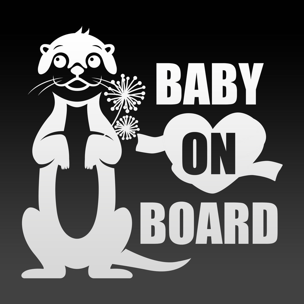 aby On Board Sign - Ferret on Board Safety Warning Sign Vinyl Sticker for Car Trucks Vehicle Decal Baby Safety Sticker Window Décor
