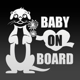 aby On Board Sign - Ferret on Board Safety Warning Sign Vinyl Sticker for Car Trucks Vehicle Decal Baby Safety Sticker Window Décor