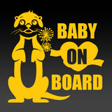 aby On Board Sign - Ferret on Board Safety Warning Sign Vinyl Sticker for Car Trucks Vehicle Decal Baby Safety Sticker Window Décor