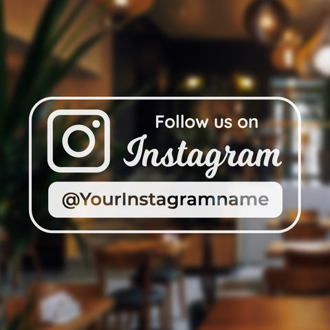 Follow Us on Instagram Sign | Custom Social Media Handle Display | Printable & Digital Instagram Username Sign for Shops, Cafes, Salons & Small Businesses