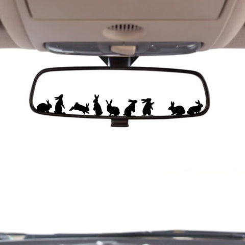 Cute Miniature Bunny Stickers - Set of Tiny Rabbit Decals for Car Mirrors, Laptops, and Windows, Adorable Small Rabbits Sticker Collection B