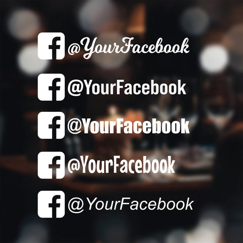 Custom Facebook Handle Car Window Vinyl Decal - Social Media Sticker, Facebook username, Facebook decals for Vehicle Windows, Car decals