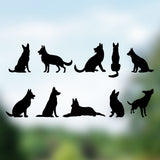 Playful Miniature dog Stickers - Set 10 Tiny German Shepherd Decals for Car Mirrors, Laptops, Windows | Adorable Small Puppy Stickers