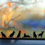 Playful Miniature dog Stickers - Set 10 Tiny German Shepherd Decals for Car Mirrors, Laptops, Windows | Adorable Small Puppy Stickers