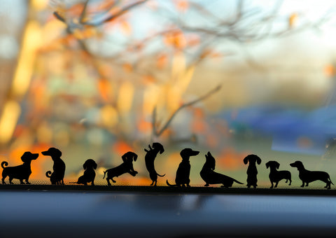 Playful Miniature Cat Stickers - Set of 9 Tiny Cat Decals for Car Mirrors, Laptops, and Windows | Adorable Small Cat Sticker Collection