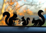 Cute Miniature Squirrel Stickers - Set of 8 Tiny Squirrel Decals for Car Mirrors, Laptops, and Windows, Adorable Small Squirrel Sticker