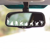 Playful Miniature Monkey Stickers - Set of 8 Tiny Monkey Decals for Car Mirrors, Laptops, and Windows | Small Monkey Sticker Collection