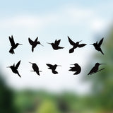 Miniature Hummingbird Decals – Set of 10 Tiny Bird Stickers | mini Vinyl Wall & Window Art, Car, Laptop Decoration, Handmade in Canada