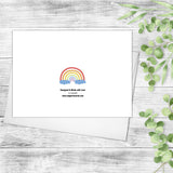Rainbow Card All Occasion Cards Custom Rainbow Cards Happy Fun Card Notecards Friendship Cards