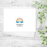 Personalized Rainbow Clouds Card All Occasion Cards Custom Rainbow Cards Rainbow Clouds Card Notecards Friendship Cards Personalized gifts
