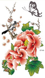 Supperb® Temporary Tattoos - Flowers in Chinese Painting