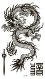 Supperb® Temporary Tattoos - Black & White Dragon