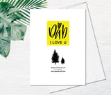Happy Father's Day Fine Art Greeting Card Friendship Big Trees Forest Fathers Day Card Father Card