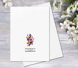Supperb Fine Art Greeting Card - Purple Floral Fine Art Note Cards with Envelopes Floral