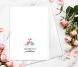 Valentine's Day Card - Love Birds Card for Boyfriend Girfriend Couple Engagement Wedding Funny Cute Handmade Valentines Day Greeting Card