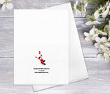 Floral Flower Red Plum blossom Blooming Watercolour Card Flower Greeting Cards Anniversary Mother's day Valentine's Day Blank Greeting Card