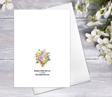 Wildflower Floral Flower Spring bouquet Watercolour Card Flower Greeting Cards Anniversary Mother's day Valentine's Day Blank Greeting Card