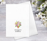 Wildflower Floral Flower Spring bouquet Watercolour Card Flower Greeting Cards Anniversary Mother's day Valentine's Day Blank Greeting Card