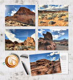 Red Rock Landscapes Postcards Postcard Set Paintings Cards Desert Art Southwest Gift Colorful Artwork Las Vegas Nevada Travel Posters Prints