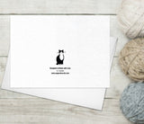 Black White Cat Funny Greeting Cards with Envelopes Blank Cat Card Cat Lover Greeting Cards Thank You Cards Cat Fine Art Birthday Card