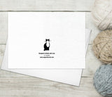 Cat Kitty Tree Funny Greeting Cards w/ Envelopes Watercolour Card Cat Lover Greeting Cards Thank You Cute Cat Fine Art Birthday Card