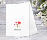 Poppy Flower Note Cards with Envelopes Floral Blank Watercolour Card Poppy Flower Greeting Cards Anniversary Mother's day Greeting Cards
