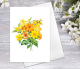 Sweet Yellow Blossoms Cards  Floral Blank Watercolour Card Daisy Flower Greeting Cards Anniversary Mother's day Get Well Soon Greeting Cards