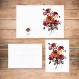 Supperb Watercolor Roses Bouquet (Set of 2) - Valentines Day Wedding Anniversary Mother's day Valentine's Day Blank Greeting Card