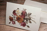 Supperb Watercolor Roses Bouquet (Set of 2) - Valentines Day Wedding Anniversary Mother's day Valentine's Day Blank Greeting Card
