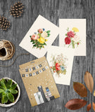 Floral Wildflowers Variety Pack 8 for any occasion, Watercolor Flowers Birthday Cards, Folded Cards w/ Envelopes Greeting Cards Handmade Set