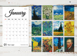 2022 Vincent Van Gogh Desk Calendars 12 Month Personalized Calendars Month Calendar 2022 Landscape Desk Wall Calendar Custom Logo Calendar