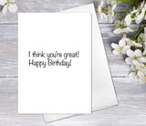 Personalized Photo Birthday Card Children's Birthday Card Custom Birthday Card Add Your Photograph Funny Monkey Happy Birthday Greeting Card