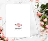 Valentine's Day Card - Watercolor Happy Valentines Cake Card for her him Couple Engagement Wedding Cute Valentines Day Card Anniversary card